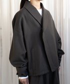 【ムーク/muuc】のリネンウールのショールカラージャケット ブラウン|ID: prp329100004693157 ipo3291000000033886814