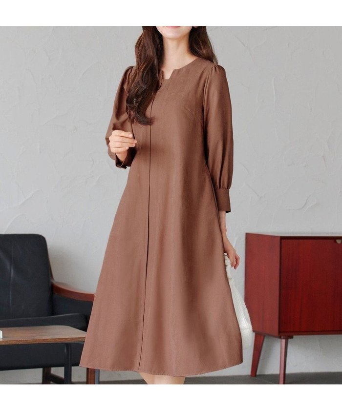 【ティアクラッセ/Tiaclasse】のピーチスキンAラインワンピース インテリア・キッズ・メンズ・レディースファッション・服の通販 founy(ファニー) https://founy.com/ ファッション Fashion レディースファッション Fashion for Women ワンピース Dresses Aラインワンピース・フレアシルエット A-Line Dresses / Flared Silhouette Dresses アクセサリー Fashion Accessories 秋 Autumn カフス Cuff Design カーディガン Cardigan, Knitwear チュニック Tunic, Long Top なめらか Smooth, Silky Texture ピーチ Peach, Soft Touch ポケット Pocket, Pocket Detail A/W・秋冬 Autumn/Winter 再入荷 Restock / Back in Stock 新作・新入荷 New Arrivals / New In |ID: prp329100004693171 ipo3291000000035771479