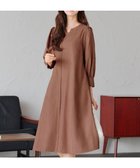 【ティアクラッセ/Tiaclasse】のピーチスキンAラインワンピース キャメル|ID: prp329100004693171 ipo3291000000035771482