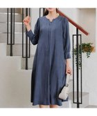 【ティアクラッセ/Tiaclasse】のピーチスキンAラインワンピース ブルー|ID: prp329100004693171 ipo3291000000035771486