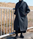 【ムーク/muuc】のリネンウールのショールカラーコート ブラック|ID: prp329100004693173 ipo3291000000034156561