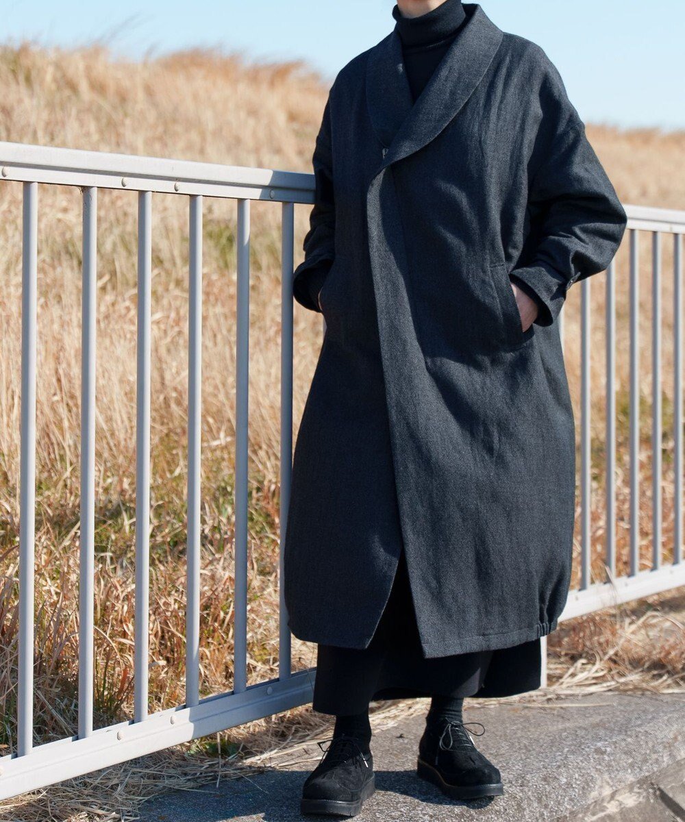 【ムーク/muuc】のリネンウールのショールカラーコート インテリア・キッズ・メンズ・レディースファッション・服の通販 founy(ファニー) ファッション Fashion レディースファッション Fashion for Women アウター Coat / Outerwear Collection コート・ロングコート・ピーコート Long Coats, Peacoats & More レディースジャケット・軽アウター Jackets ショール Shawl, Wrap シンプル Simple, Minimal ジャケット Jacket, Outerwear ストレート Straight, Straight Cut セットアップ Set-Up, Coordinated Outfit フィット Fit, Slim Fit フレア Flare, Flared リネン Linen, Linen Fabric リラックス Relax, Relaxed Fit おすすめ Recommended / Our Picks 日本製 Made In Japan エレガント 上品 Elegant ブラック|ID: prp329100004693173 ipo3291000000034156561