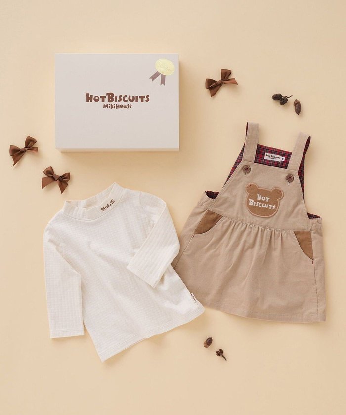 【ミキハウスホットビスケッツ/MIKI HOUSE HOT BISCUITS / KIDS】のコーデュロイ ジャンパースカート&モックネックTシャツギフトセット【BOX付き】 インテリア・キッズ・メンズ・レディースファッション・服の通販 founy(ファニー) https://founy.com/ ファッション Fashion キッズファッション Fashion for Kids おすすめ Recommended / Our Picks インナー Innerwear ギフト プレゼント Gift / Present コーデュロイ Corduroy, Cord Fabric シンプル Simple, Minimal セパレート Separate, Two-Piece チェック Check, Plaid, Tartan ベビー Baby, Babywear ポケット Pocket, Pocket Detail モックネック Mock Neck, Short Turtleneck |ID: prp329100004694295 ipo3291000000033896361