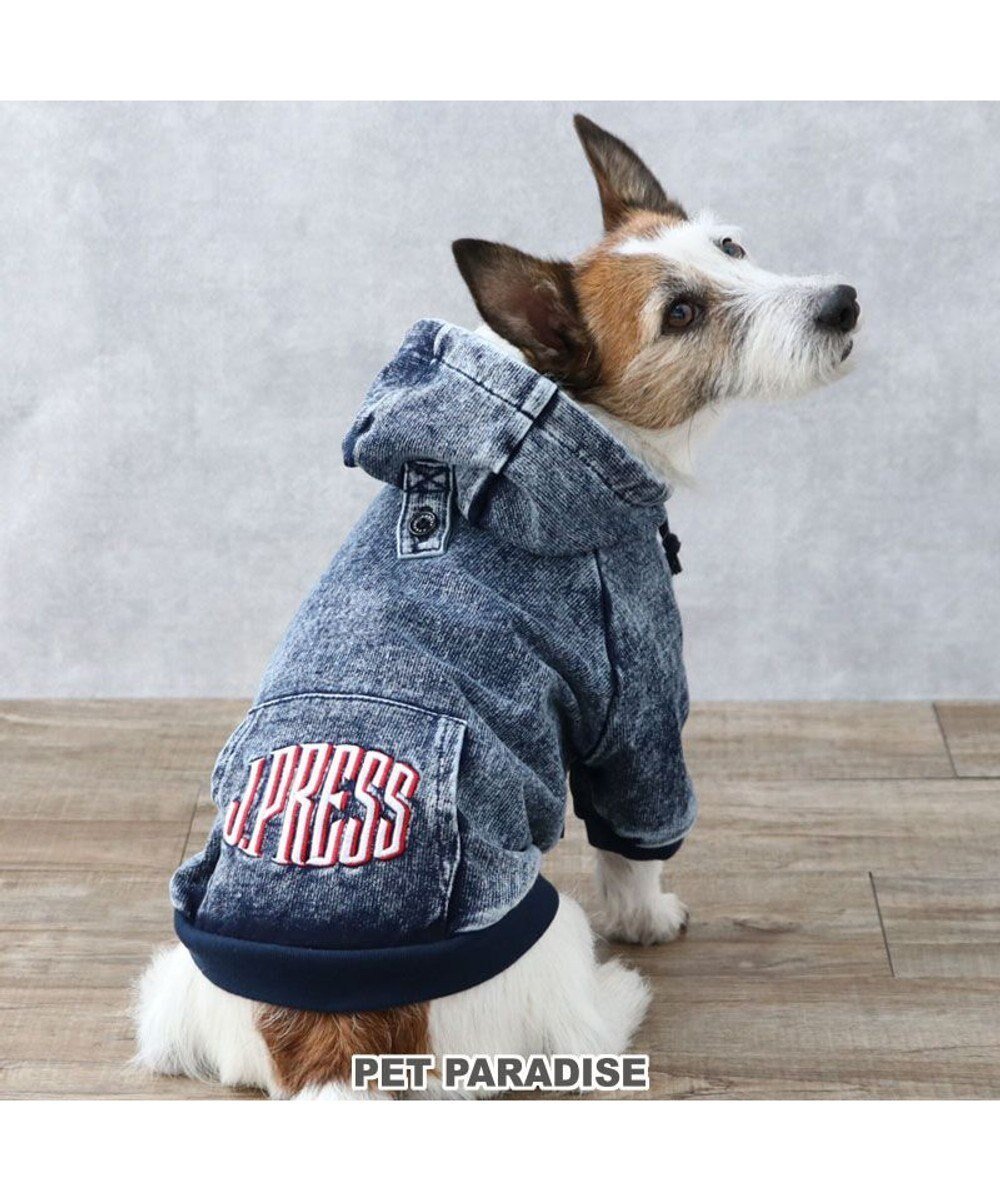 【ペットパラダイス/PET PARADISE / GOODS】のJ.PRESS デニム風 ロゴパーカー 小型犬 インテリア・キッズ・メンズ・レディースファッション・服の通販 founy(ファニー) 　デニム　Denim, Jeans Material　パーカー　Hoodie, Parka　犬　Dog　A/W・秋冬　Autumn/Winter　ホーム・キャンプ・アウトドア・お取り寄せ　Home Living / Home & Lifestyle / Camping Gear / Outdoor Camping　ペットグッズ　Pet Supplies　ネイビー|ID: prp329100004694301 ipo3291000000033896377