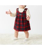 【ミキハウスホットビスケッツ/MIKI HOUSE HOT BISCUITS / KIDS】の【70-100cm】 チェック柄 裏毛パイル ジャンパースカート 赤|ID: prp329100004694306 ipo3291000000033896391