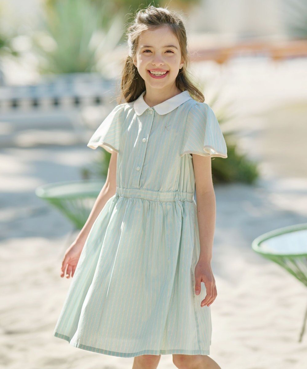 【組曲 / KIDS/KUMIKYOKU】の【110-140㎝】サマーストライプ ワンピース 人気、トレンドファッション・服の通販 founy(ファニー) 　ファッション　Fashion　キッズファッション　Fashion for Kids　ワンピース　Dresses　ギャザー　Gathered, Ruffled　サマー　Summer, Summer Style　シンプル　Simple, Minimal　ストライプ　Stripe, Striped Pattern　エレガント 上品　Elegant　夏　Summer　春　Spring　S/S・春夏　SS, Spring/Summer, Warm Season　 other-1|ID: prp329100004694319 ipo3291000000033896418