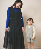 【アミアミ/AmiAmi / KIDS】の【洗濯機可】ツイード風ニットフリンジ付きベスト85cm～130cm ブラック|ID: prp329100004694322 ipo3291000000034294850