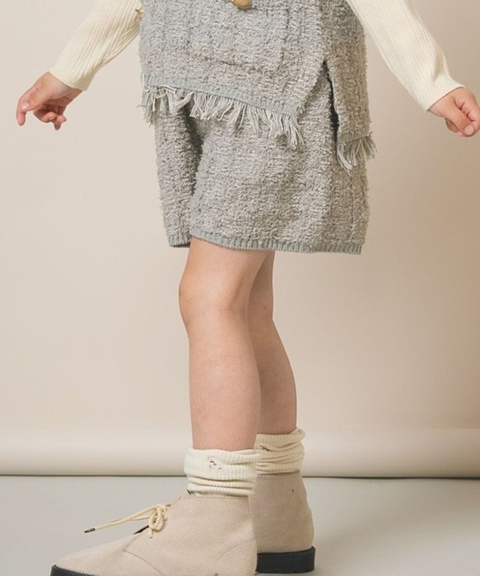 【アミアミ/AmiAmi / KIDS】の【洗濯機可/UNISEX】ツイード風ニットショートパンツ145cm インテリア・キッズ・メンズ・レディースファッション・服の通販 founy(ファニー) https://founy.com/ ファッション Fashion キッズファッション Fashion for Kids ボトムス Bottoms ショート Short, Short Length セットアップ Set-Up, Coordinated Outfit ツイード Twill, Twill Weave フォーマル Formal, Dressy フリンジ Fringe, Tassel ベスト Vest, Waistcoat ユニセックス Unisex, Genderless A/W・秋冬 Autumn/Winter S/S・春夏 SS, Spring/Summer, Warm Season 夏 Summer エレガント 上品 Elegant |ID: prp329100004694326 ipo3291000000034018455