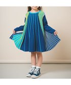 【アミアミ/AmiAmi / KIDS】の【洗濯機可】マルチカラーストライプワンピース145cm ネイビー|ID: prp329100004694328 ipo3291000000034018462