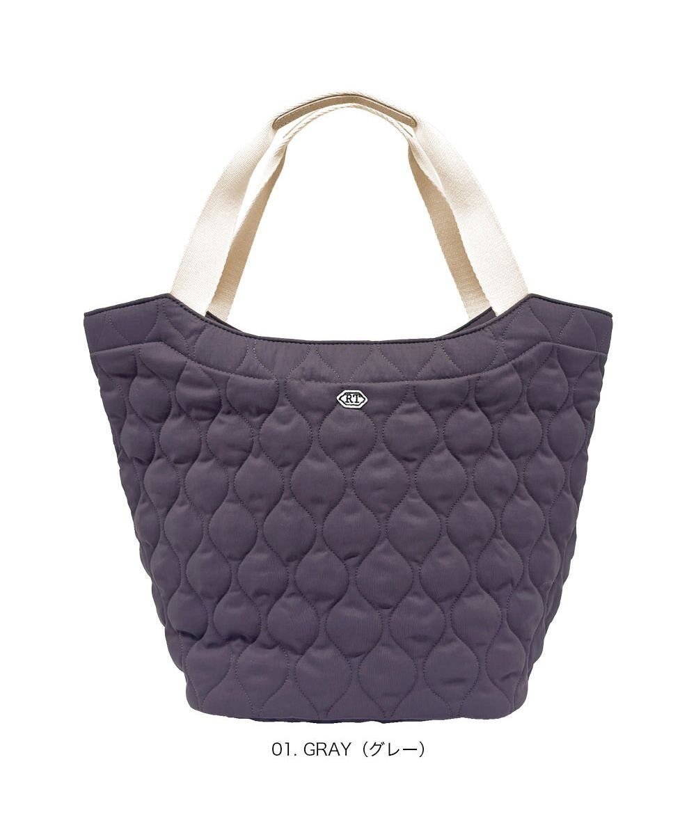 【ルートート/ROOTOTE】の3634【A4収納】SN.ラウンド.ミリタリーキルト-A インテリア・キッズ・メンズ・レディースファッション・服の通販 founy(ファニー) 　ファッション　Fashion　レディースファッション　Fashion for Women　バッグ　Bags　カメラ　Camera Accessories　キルティング　Quilted, Quilting　キルト　Quilt, Quilted Fabric　シンプル　Simple, Minimal　ドット　Polka Dot, Dot Pattern　フィット　Fit, Slim Fit　プリント　Print, Printed Pattern　ボックス　Boxy, Box Shape　ポケット　Pocket, Pocket Detail　ポーチ　Pouch, Small Case　ミリタリー　Military, Army Style　ラウンド　Round, Round Neck　ランダム　Random, Irregular　新作・新入荷　New Arrivals / New In　01:グレー|ID: prp329100004694331 ipo3291000000033896471