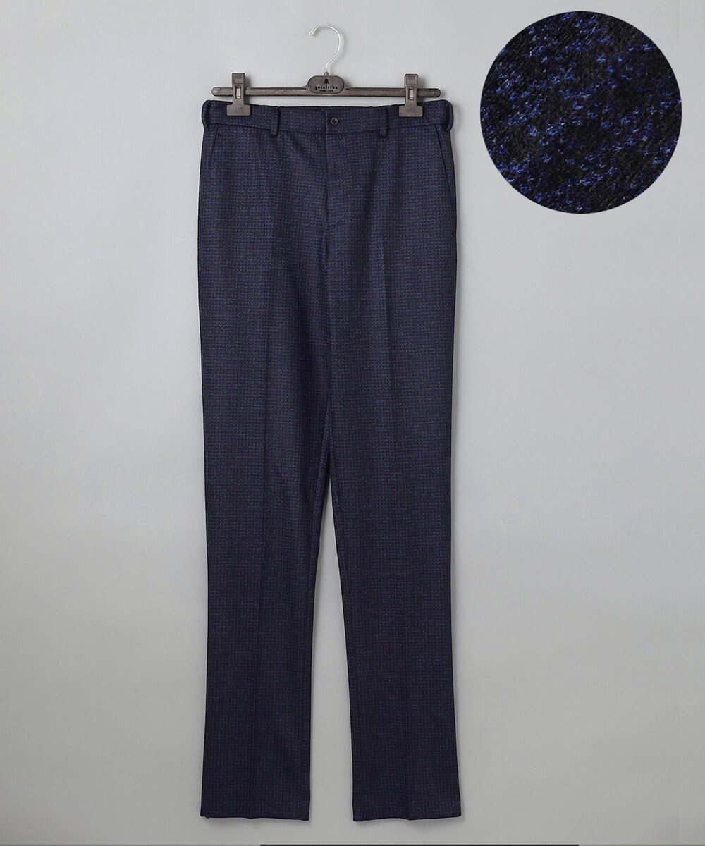 【五大陸/gotairiku / MEN】のセットアップ対応【2WAYストレッチ/シワになりにくい】T/W ジャージーパンツ_千鳥柄 インテリア・キッズ・メンズ・レディースファッション・服の通販 founy(ファニー) 　ファッション　Fashion　メンズファッション　Fashion for Men　ボトムス　Bottoms　ストレッチ　Stretch, Stretchy Fabric　セットアップ　Set-Up, Coordinated Outfit　テーパード　Tapered, Tapered Pants　フィット　Fit, Slim Fit　レギュラー　Regular, Standard Fit　A/W・秋冬　Autumn/Winter　ネイビー系8|ID: prp329100004694340 ipo3291000000033896505