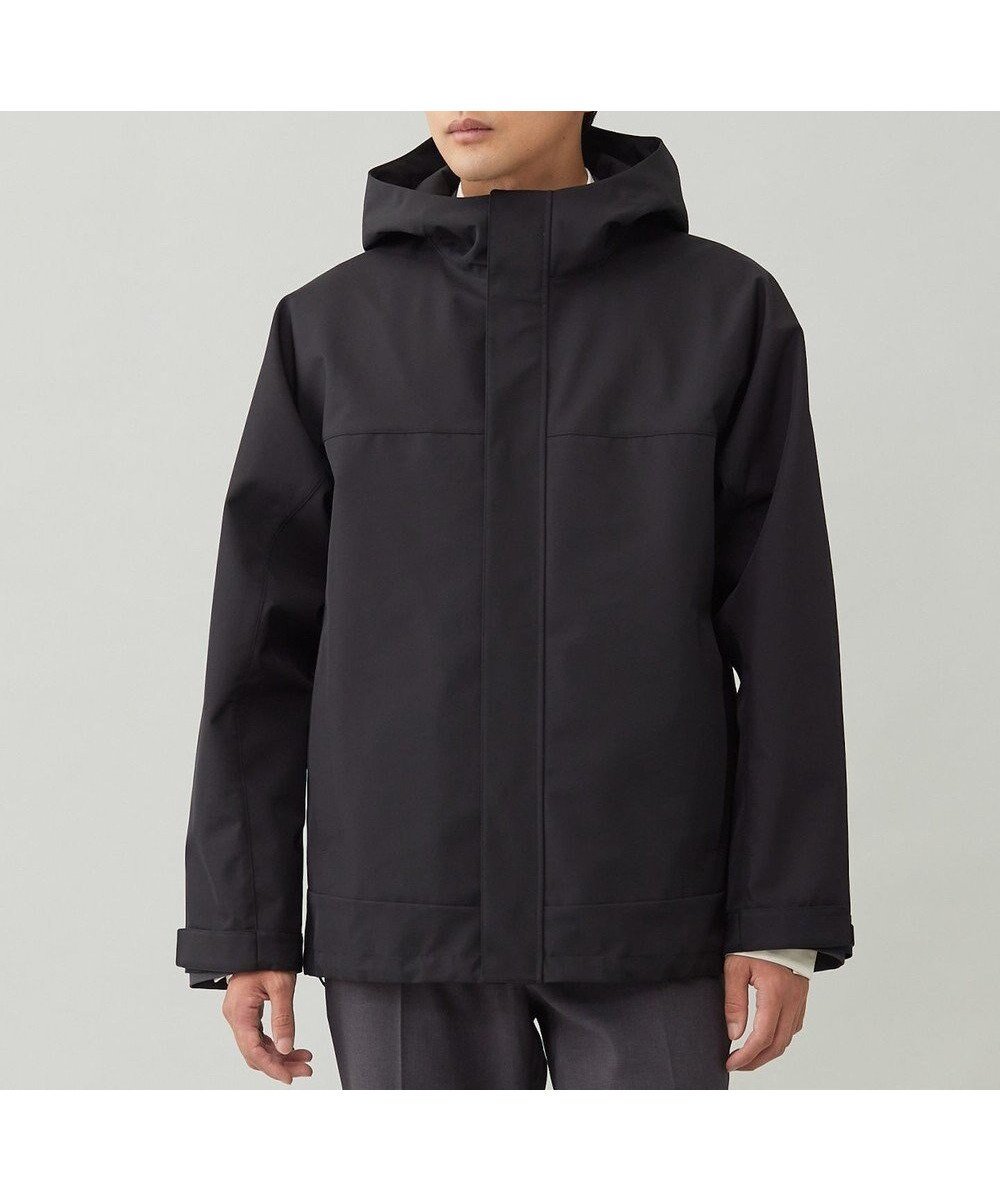 【アンフィーロ/UNFILO / MEN】の【洗える】防風撥水 フードブルゾン インテリア・キッズ・メンズ・レディースファッション・服の通販 founy(ファニー) 　ファッション　Fashion　メンズファッション　Fashion for Men　アウター　Men's Coats Outerwear　ブルゾンジャケット / カジュアルアウター　Bomber Jackets & Blousons　洗える　Machine Washable　ジャケット　Jacket, Outerwear　スピンドル　Spindle, Drawcord　スーツ　Suit, Formalwear　デニム　Denim, Jeans Material　ブルゾン　Blouson, Bomber Jacket　A/W・秋冬　Autumn/Winter　新作・新入荷　New Arrivals / New In　おすすめ　Recommended / Our Picks　ビジネス 仕事 通勤　Business / Work / Commuting　ブラック|ID: prp329100004694354 ipo3291000000033896566