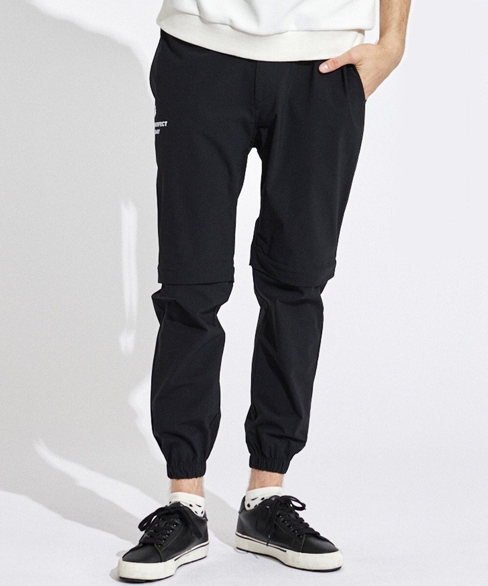 【ピーダブリュサーキュラス/PW CIRCULUS / MEN】の【UVカット / 接触冷感 / 2WAY】【MEN】デタッチャブル ジョガーパンツ インテリア・キッズ・メンズ・レディースファッション・服の通販 founy(ファニー) 　ファッション　Fashion　メンズファッション　Fashion for Men　ボトムス　Bottoms　ショーツ　Shorts, Short Pants　テーパード　Tapered, Tapered Pants　夏　Summer　春　Spring　S/S・春夏　SS, Spring/Summer, Warm Season　ブラック系|ID: prp329100004694355 ipo3291000000033896570