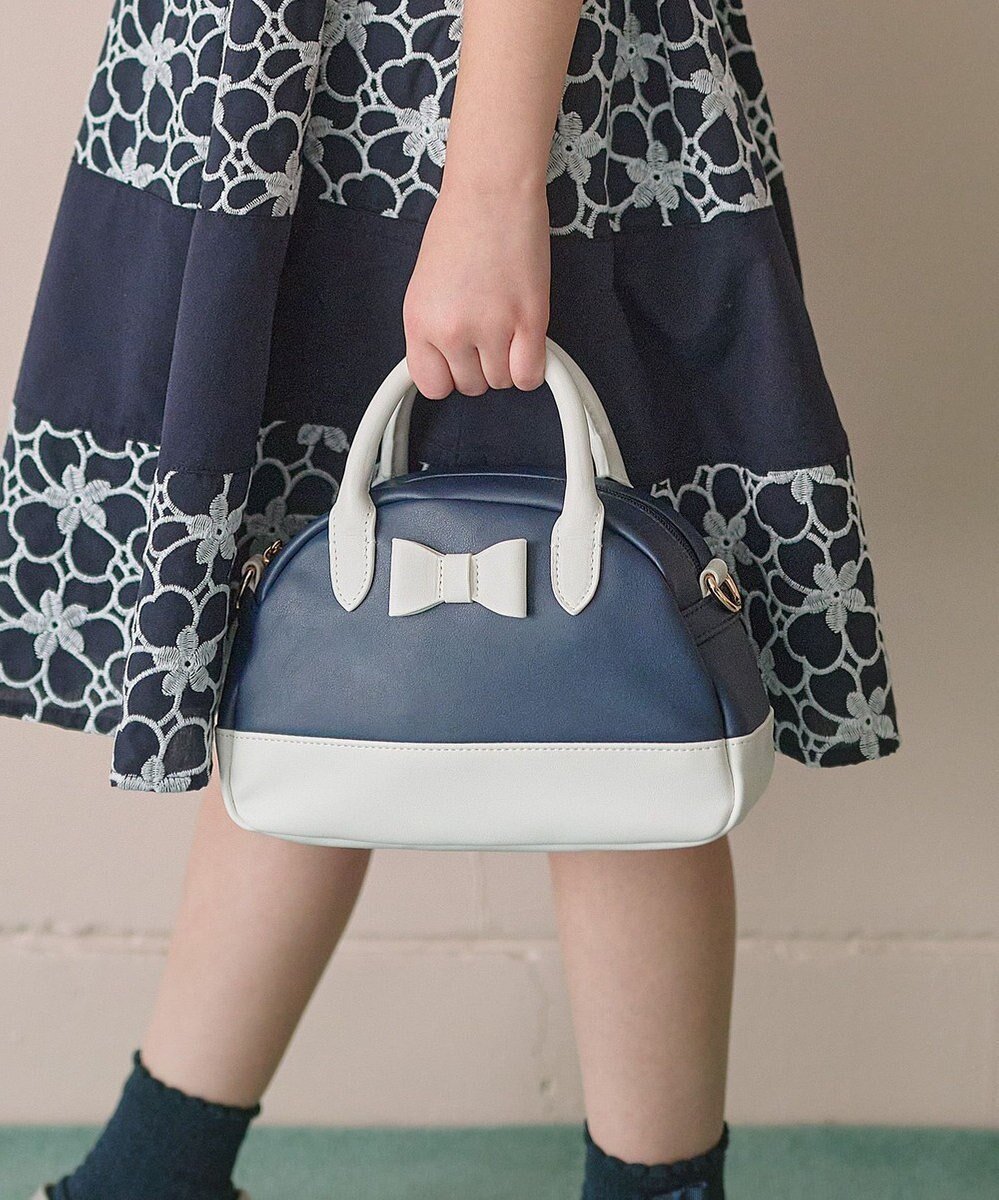 【組曲 / KIDS/KUMIKYOKU】の【Fサイズ】ミニボストンバッグ インテリア・キッズ・メンズ・レディースファッション・服の通販 founy(ファニー) ファッション Fashion キッズファッション Fashion for Kids フィット Fit, Slim Fit ベーシック Basic, Essential ボストンバッグ Boston Bag, Retro Bag リボン Ribbon, Bow 春 Spring 軽量 Lightweight, Ultra Light ネイビー系|ID: prp329100004695449 ipo3291000000034269321