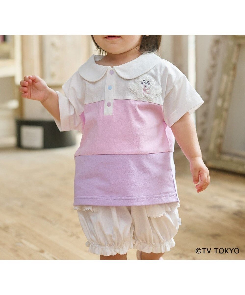 【組曲 / KIDS/KUMIKYOKU】の【80-100㎝】シナぷしゅ襟付き カットソー 人気、トレンドファッション・服の通販 founy(ファニー) 　ファッション　Fashion　キッズファッション　Fashion for Kids　トップス・カットソー　Cut & Sew Tops　カットソー　Cut and Sewn Top　キャラクター　Character, Licensed Characters　ブロッキング　Color Blocking, Panel Design　ポロシャツ　Polo Shirt, Collared Tee　A/W・秋冬　Autumn/Winter　 other-1|ID: prp329100004695453 ipo3291000000033906344