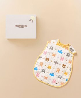 【ミキハウスホットビスケッツ/MIKI HOUSE HOT BISCUITS / KIDS】の六重織どうぶつ柄ガーゼスリーパーセット【BOX付き】 人気、トレンドファッション・服の通販 founy(ファニー) ファッション Fashion キッズファッション Fashion for Kids おすすめ Recommended / Our Picks ギフト プレゼント Gift / Present ベビー Baby, Babywear 吸水 Absorbent, Quick-Dry |ID:prp329100004695456