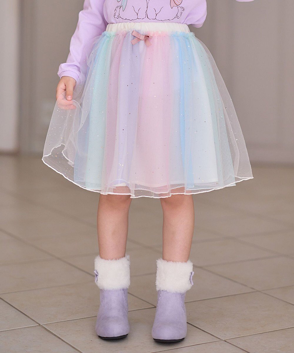 【エニィ/ANY / KIDS】のチュール スカート インテリア・キッズ・メンズ・レディースファッション・服の通販 founy(ファニー) 　ファッション　Fashion　キッズファッション　Fashion for Kids　インナー　Innerwear　ギャザー　Gathered, Ruffled　チュール　Tulip, Tulip Motif　ポケット　Pocket, Pocket Detail　A/W・秋冬　Autumn/Winter　レインボー|ID: prp329100004695468 ipo3291000000033906388
