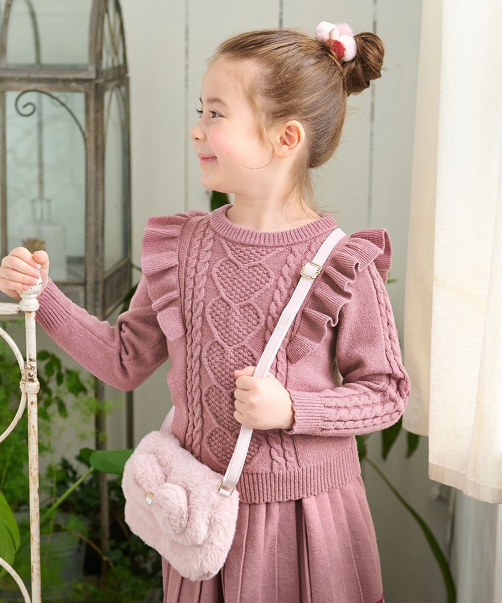 【エニィ/ANY / KIDS】のふわふわリボンポシェット インテリア・キッズ・メンズ・レディースファッション・服の通販 founy(ファニー) 　ファッション　Fashion　キッズファッション　Fashion for Kids　ガーリー　Girly, Feminine Style　スマホ　Smartphone, Mobile Device　人気　Popular, Best Seller　パール　Pearl, Pearl Accent　ビジュー　Bijou, Jewel-like Accent　ポシェット　Pochette, Mini Bag　マフラー　Scarf, Muffler　リボン　Ribbon, Bow　A/W・秋冬　Autumn/Winter　再入荷　Restock / Back in Stock　おすすめ　Recommended / Our Picks　ギフト プレゼント　Gift / Present　ピンク|ID: prp329100004695470 ipo3291000000033906394