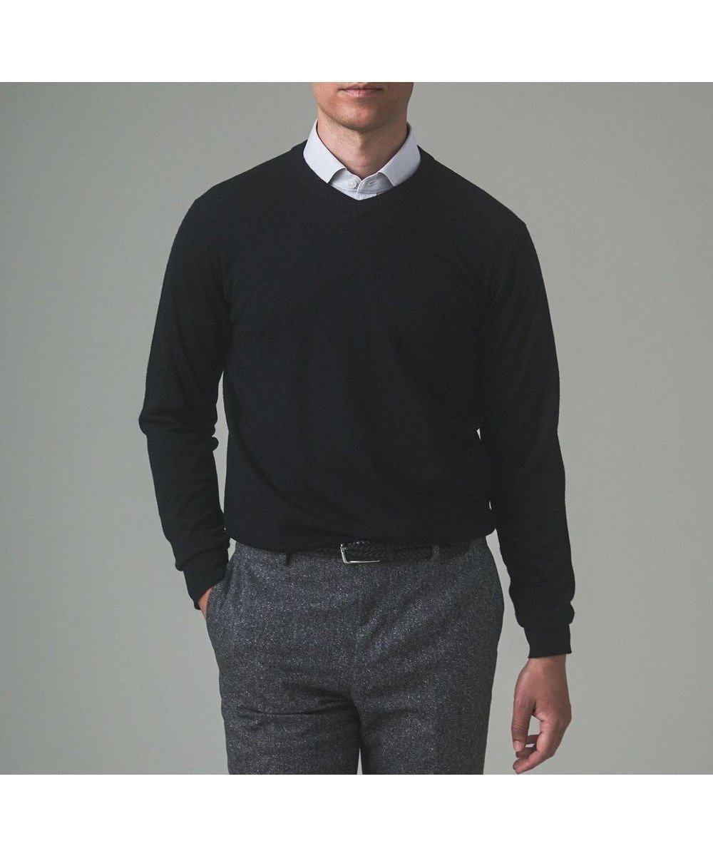 【五大陸/gotairiku / MEN】のオリジナル設計【洗える/チクチクしにくい/ピリングしにくい】イタリア糸 ハイゲージ Vネックニット_WOOL100% インテリア・キッズ・メンズ・レディースファッション・服の通販 founy(ファニー) ファッション Fashion メンズファッション Fashion for Men トップス・カットソー Cut & Sew Tops ニット・セーター / 定番トップス Knit Tops & Sweaters イタリア Italy インナー Innerwear ウォッシャブル Machine Washable 洗える Machine Washable 抗菌 Antibacterial, Bacteria-Resistant ジャケット Jacket, Outerwear スタイリッシュ Stylish, Fashionable スマート Smart, Elegant スーツ Suit, Formalwear セーター Sweater, Knitwear タートルネック Turtleneck, High Neck ドレス Dress, One-Piece 人気 Popular, Best Seller パターン Pattern, Design Print フラット Flat, Flat Shoes ベスト Vest, Waistcoat ベーシック Basic, Essential A/W・秋冬 Autumn/Winter エレガント 上品 Elegant ビジネス 仕事 通勤 Business / Work / Commuting ブラック系|ID: prp329100004695491 ipo3291000000034220704