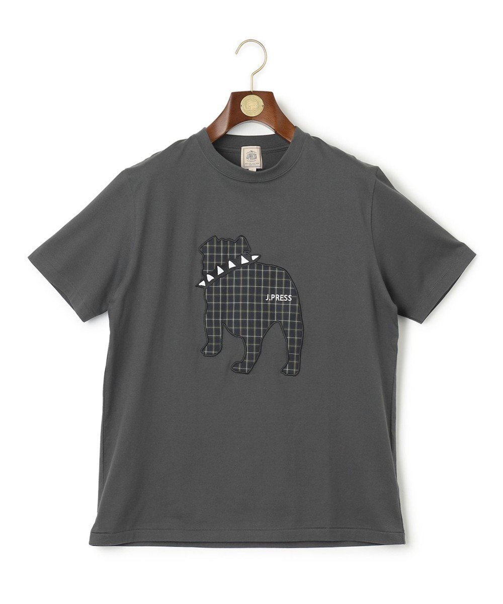 【ジェイ プレス/J.PRESS / MEN】の【UNISEX】ファブリックワッペン バックブルTシャツ インテリア・キッズ・メンズ・レディースファッション・服の通販 founy(ファニー) 　ファッション　Fashion　メンズファッション　Fashion for Men　トップス・カットソー　Cut & Sew Tops　メンズシャツ　Shirts　ヴィンテージ　Vintage Style　春　Spring　カットソー　Cut and Sewn Top　鹿の子　Piqué, Kanoko Fabric　ジャケット　Jacket, Outerwear　チェック　Check, Plaid, Tartan　ファブリック　Fabric, Textile　フィット　Fit, Slim Fit　プリント　Print, Printed Pattern　ポロシャツ　Polo Shirt, Collared Tee　メンズ　Men's, Menswear　ユニセックス　Unisex, Genderless　レギュラー　Regular, Standard Fit　S/S・春夏　SS, Spring/Summer, Warm Season　夏　Summer　グレー系|ID: prp329100004695498 ipo3291000000034220614