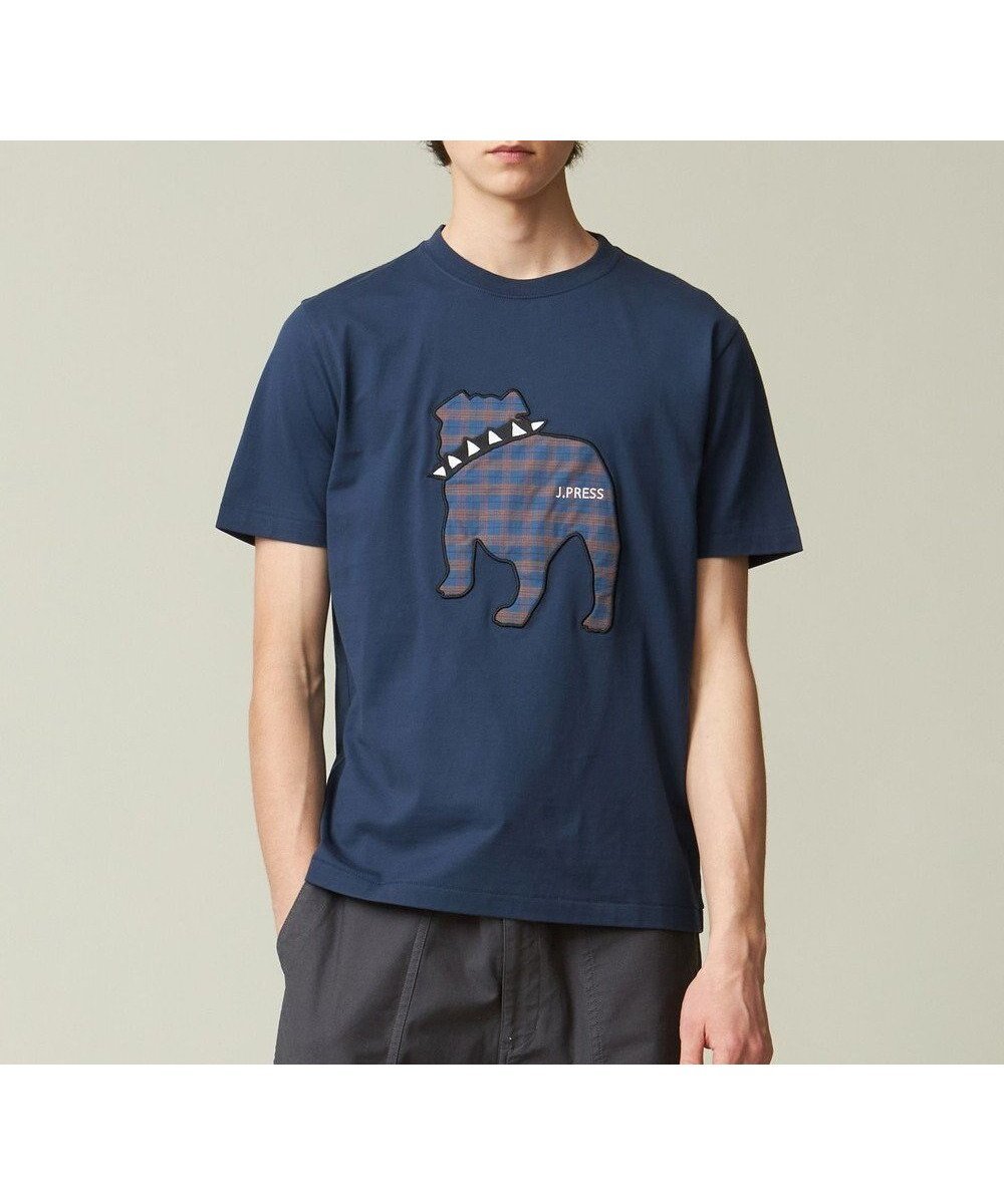 【ジェイ プレス/J.PRESS / MEN】の【UNISEX】ファブリックワッペン バックブルTシャツ インテリア・キッズ・メンズ・レディースファッション・服の通販 founy(ファニー) 　ファッション　Fashion　メンズファッション　Fashion for Men　トップス・カットソー　Cut & Sew Tops　メンズシャツ　Shirts　ヴィンテージ　Vintage Style　春　Spring　カットソー　Cut and Sewn Top　鹿の子　Piqué, Kanoko Fabric　ジャケット　Jacket, Outerwear　チェック　Check, Plaid, Tartan　ファブリック　Fabric, Textile　フィット　Fit, Slim Fit　プリント　Print, Printed Pattern　ポロシャツ　Polo Shirt, Collared Tee　メンズ　Men's, Menswear　ユニセックス　Unisex, Genderless　レギュラー　Regular, Standard Fit　S/S・春夏　SS, Spring/Summer, Warm Season　夏　Summer　ダルブルー系|ID: prp329100004695498 ipo3291000000034220616
