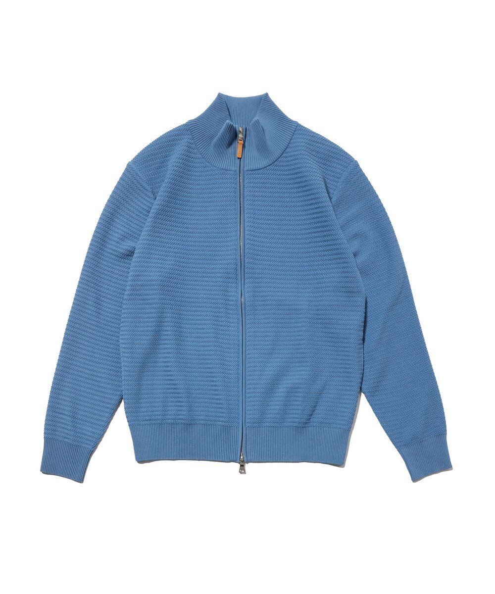 【ジェイ プレス/J.PRESS / MEN】のハイツイストヘリンボン フルジップカーディガン インテリア・キッズ・メンズ・レディースファッション・服の通販 founy(ファニー) 　ファッション　Fashion　メンズファッション　Fashion for Men　トップス・カットソー　Cut & Sew Tops　カーディガン / 羽織り　Cardigans　インナー　Innerwear　カットソー　Cut and Sewn Top　カーディガン　Cardigan, Knitwear　フロント　Front, Front Design　ポケット　Pocket, Pocket Detail　夏　Summer　定番　Standard, Basic Item　春　Spring　S/S・春夏　SS, Spring/Summer, Warm Season　サックスブルー系|ID: prp329100004695500 ipo3291000000033906483