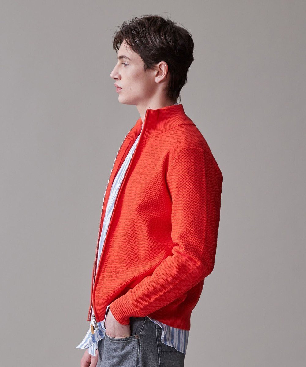 【ジェイ プレス/J.PRESS / MEN】のハイツイストヘリンボン フルジップカーディガン インテリア・キッズ・メンズ・レディースファッション・服の通販 founy(ファニー) ファッション Fashion メンズファッション Fashion for Men トップス・カットソー Cut & Sew Tops カーディガン / 羽織り Cardigans インナー Innerwear カットソー Cut and Sewn Top カーディガン Cardigan, Knitwear フロント Front, Front Design ポケット Pocket, Pocket Detail 夏 Summer 定番 Standard, Basic Item 春 Spring S/S・春夏 SS, Spring/Summer, Warm Season オレンジ系|ID: prp329100004695500 ipo3291000000034505102