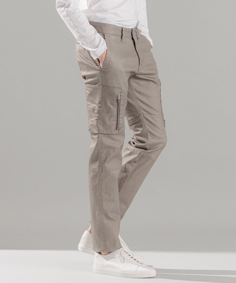 【ジョゼフ オム/JOSEPH HOMME / MEN】の新色・新型【抜群のストレッチ性/光沢素材】ハイパワーソフトストレッチ デザインパンツ/ STICK DESIGN インテリア・キッズ・メンズ・レディースファッション・服の通販 founy(ファニー) 　ファッション　Fashion　メンズファッション　Fashion for Men　ボトムス　Bottoms　春　Spring　コーティング　Coating, Coated Finish　ストレッチ　Stretch, Stretchy Fabric　ストレート　Straight, Straight Cut　スリム　Slim, Slim Fit　デニム　Denim, Jeans Material　定番　Standard, Basic Item　人気　Popular, Best Seller　ポケット　Pocket, Pocket Detail　ワーク　Workwear, Utility Style　S/S・春夏　SS, Spring/Summer, Warm Season　夏　Summer　ベージュ系|ID: prp329100004695501 ipo3291000000033906487