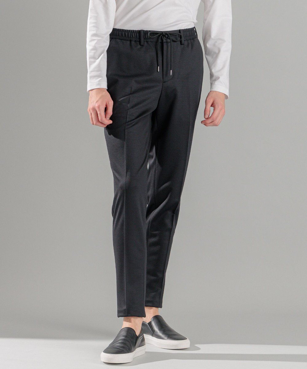 【ジョゼフ オム/JOSEPH HOMME / MEN】の新素材【抜群のストレッチ性/セットアップ対応可】スプリングウールジャージー / PEGG CONVERTIBLE インテリア・キッズ・メンズ・レディースファッション・服の通販 founy(ファニー) 　ファッション　Fashion　メンズファッション　Fashion for Men　ボトムス　Bottoms　ストレッチ　Stretch, Stretchy Fabric　セットアップ　Set-Up, Coordinated Outfit　テーパード　Tapered, Tapered Pants　ドローコード　Drawcord, Drawstring Cord　ボトム　Bottoms, Lower Wear　ポケット　Pocket, Pocket Detail　ループ　Loop, Loop Knit　レギュラー　Regular, Standard Fit　冬　Winter / This Winter　夏　Summer　春　Spring　S/S・春夏　SS, Spring/Summer, Warm Season　ブラック系|ID: prp329100004695502 ipo3291000000033906492