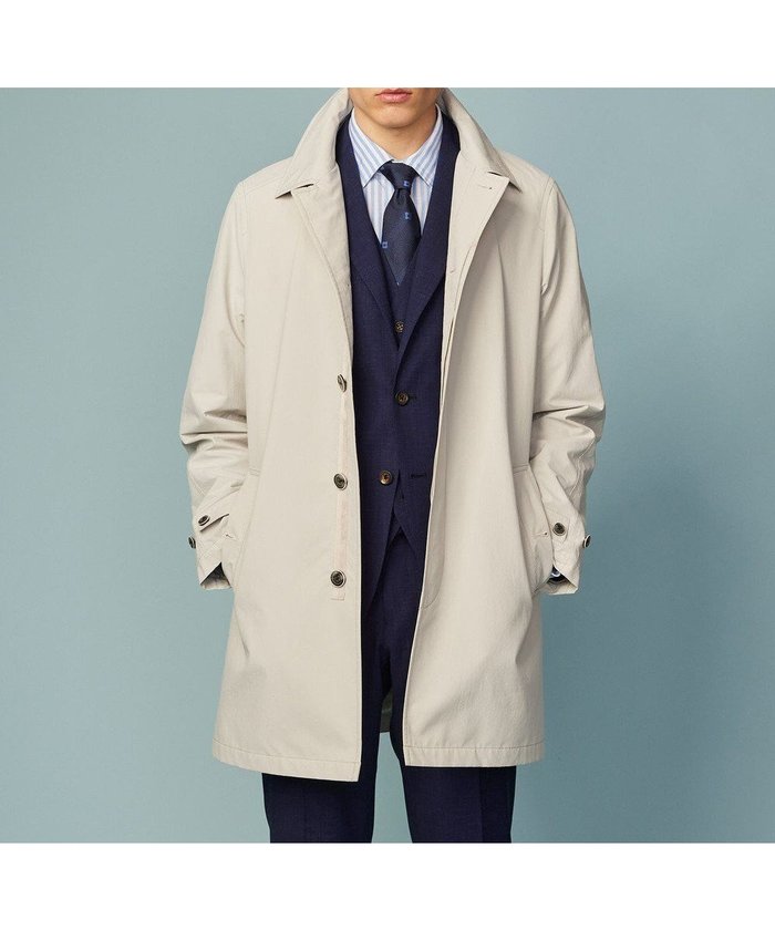 【ジョセフ アブード/JOSEPH ABBOUD / MEN】の【サスティナブル素材/JAPANファブリック/撥水加工/マルチシーン対応】キューブテックス ステンカラー コート インテリア・キッズ・メンズ・レディースファッション・服の通販 founy(ファニー) https://founy.com/ ファッション Fashion メンズファッション Fashion for Men アウター Men's Coats Outerwear ジャケット Jacket, Outerwear ファブリック Fabric, Textile プリント Print, Printed Pattern 夏 Summer 春 Spring S/S・春夏 SS, Spring/Summer, Warm Season |ID: prp329100004695503 ipo3291000000033906493
