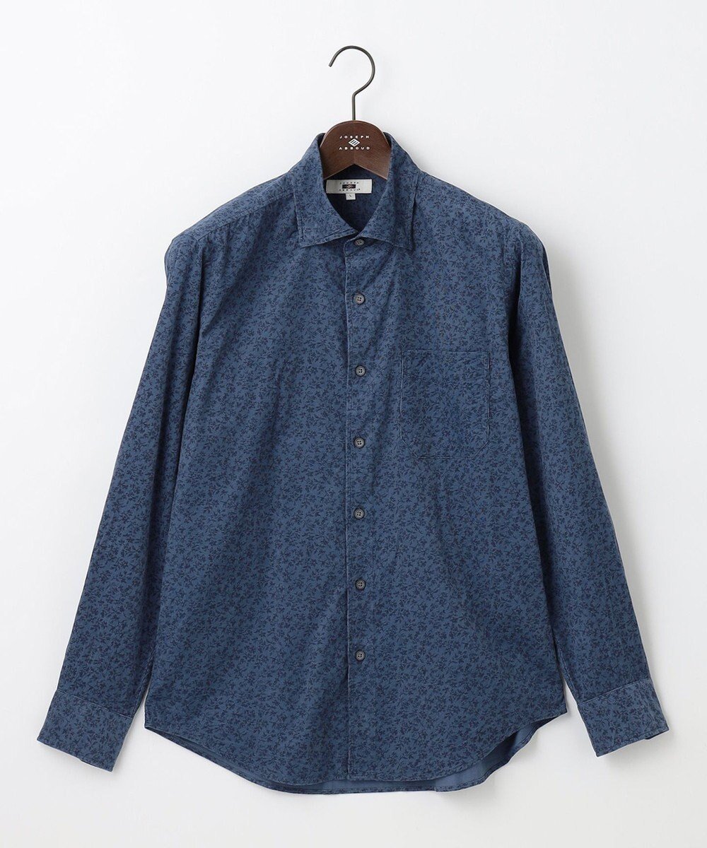 【ジョセフ アブード/JOSEPH ABBOUD / MEN】の【ソフトな着心地/I単品羽織にも】 コーデュロイフラワープリント シャツ インテリア・キッズ・メンズ・レディースファッション・服の通販 founy(ファニー) 　ファッション　Fashion　メンズファッション　Fashion for Men　トップス・カットソー　Cut & Sew Tops　メンズシャツ　Shirts　フィット　Fit, Slim Fit　フラワー　Flower, Floral　プリント　Print, Printed Pattern　レギュラー　Regular, Standard Fit　A/W・秋冬　Autumn/Winter　羽織　Haori, Light Jacket　ブルー系5|ID: prp329100004695509 ipo3291000000033906518