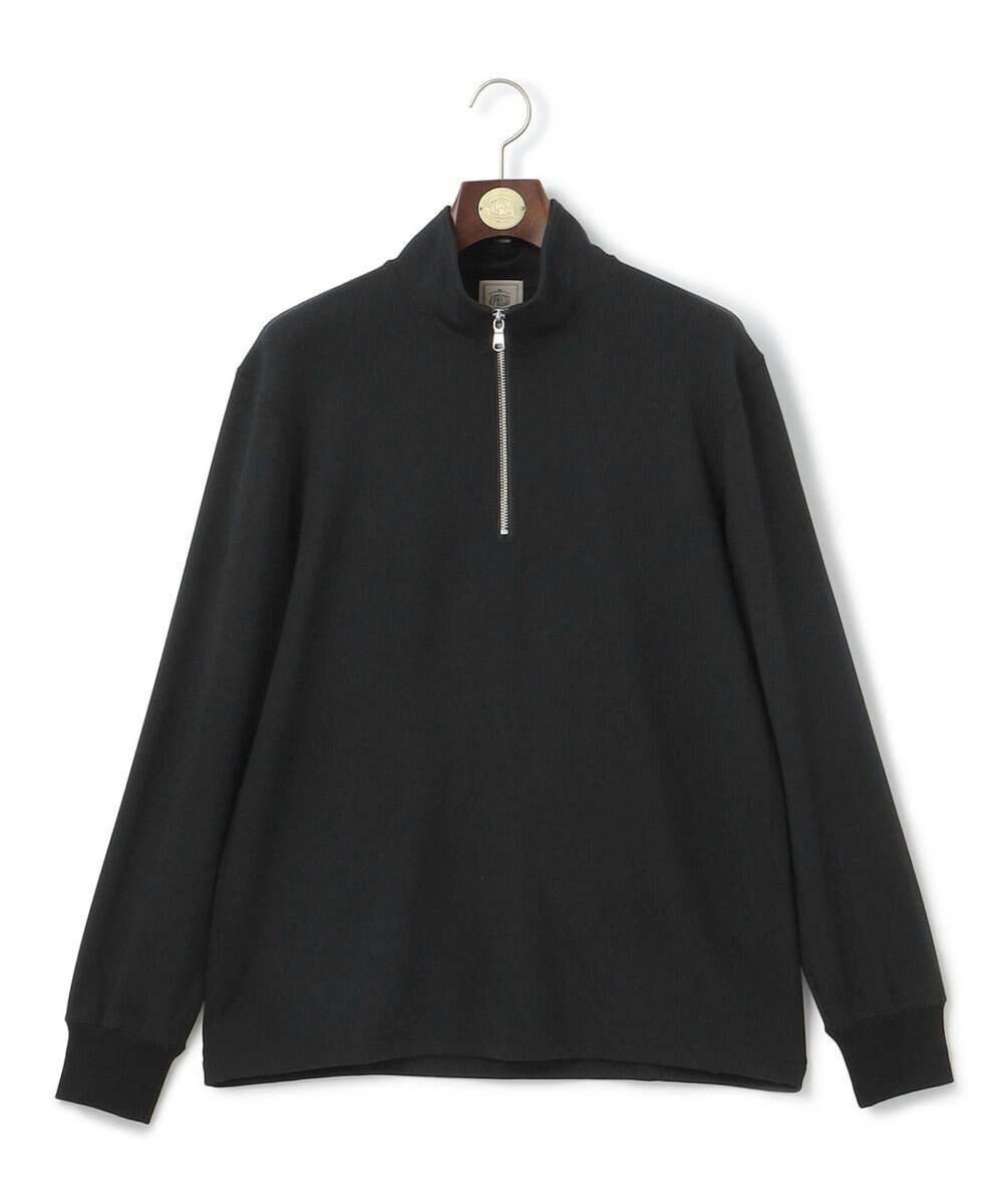 【ジェイ プレス/J.PRESS / MEN】のダウンファブリック ハーフジップ スウェット インテリア・キッズ・メンズ・レディースファッション・服の通販 founy(ファニー) 　ファッション　Fashion　メンズファッション　Fashion for Men　トップス・カットソー　Cut & Sew Tops　インナー　Innerwear　洗える　Machine Washable　シルク　Silk, 100% Silk　スウェット / スエット　Sweatshirt, Sweatwear　ダウン　Down, Puffer　定番　Standard, Basic Item　なめらか　Smooth, Silky Texture　ファブリック　Fabric, Textile　フィット　Fit, Slim Fit　ワーク　Workwear, Utility Style　冬　Winter / This Winter　A/W・秋冬　Autumn/Winter　ブラック系|ID: prp329100004695510 ipo3291000000033906525