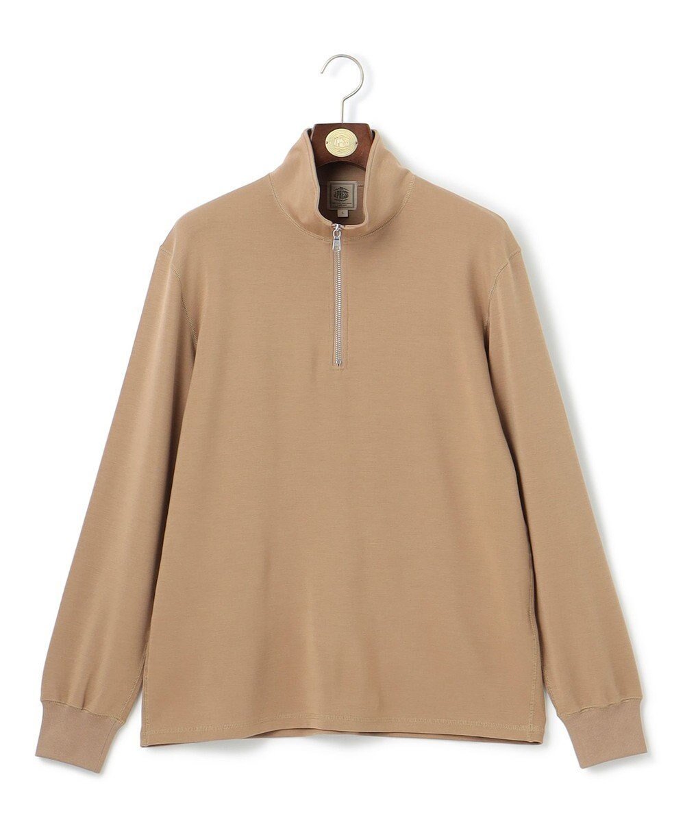 【ジェイ プレス/J.PRESS / MEN】のダウンファブリック ハーフジップ スウェット インテリア・キッズ・メンズ・レディースファッション・服の通販 founy(ファニー) 　ファッション　Fashion　メンズファッション　Fashion for Men　トップス・カットソー　Cut & Sew Tops　インナー　Innerwear　洗える　Machine Washable　シルク　Silk, 100% Silk　スウェット / スエット　Sweatshirt, Sweatwear　ダウン　Down, Puffer　定番　Standard, Basic Item　なめらか　Smooth, Silky Texture　ファブリック　Fabric, Textile　フィット　Fit, Slim Fit　ワーク　Workwear, Utility Style　冬　Winter / This Winter　A/W・秋冬　Autumn/Winter　ベージュ系|ID: prp329100004695510 ipo3291000000033906526
