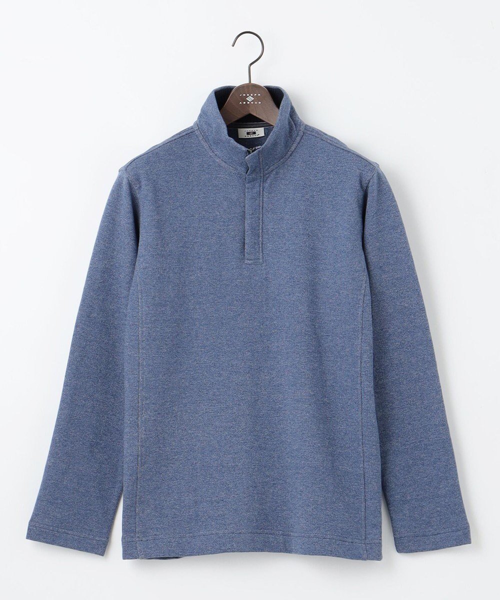 【ジョセフ アブード/JOSEPH ABBOUD / MEN】の【オーガニックコットン】ビンテージインレー ハイネックプルオーバー インテリア・キッズ・メンズ・レディースファッション・服の通販 founy(ファニー) 　ファッション　Fashion　メンズファッション　Fashion for Men　トップス・カットソー　Cut & Sew Tops　メンズシャツ　Shirts　カットソー　Cut and Sewn Top　トレーナー　Sweatshirt, Trainer　ハイネック　High Neck, Mock Neck　メランジ　Melange, Mixed Yarn　リブニット　Rib Knit, Ribbed Knit　A/W・秋冬　Autumn/Winter　ブルー系|ID: prp329100004695515 ipo3291000000033906548