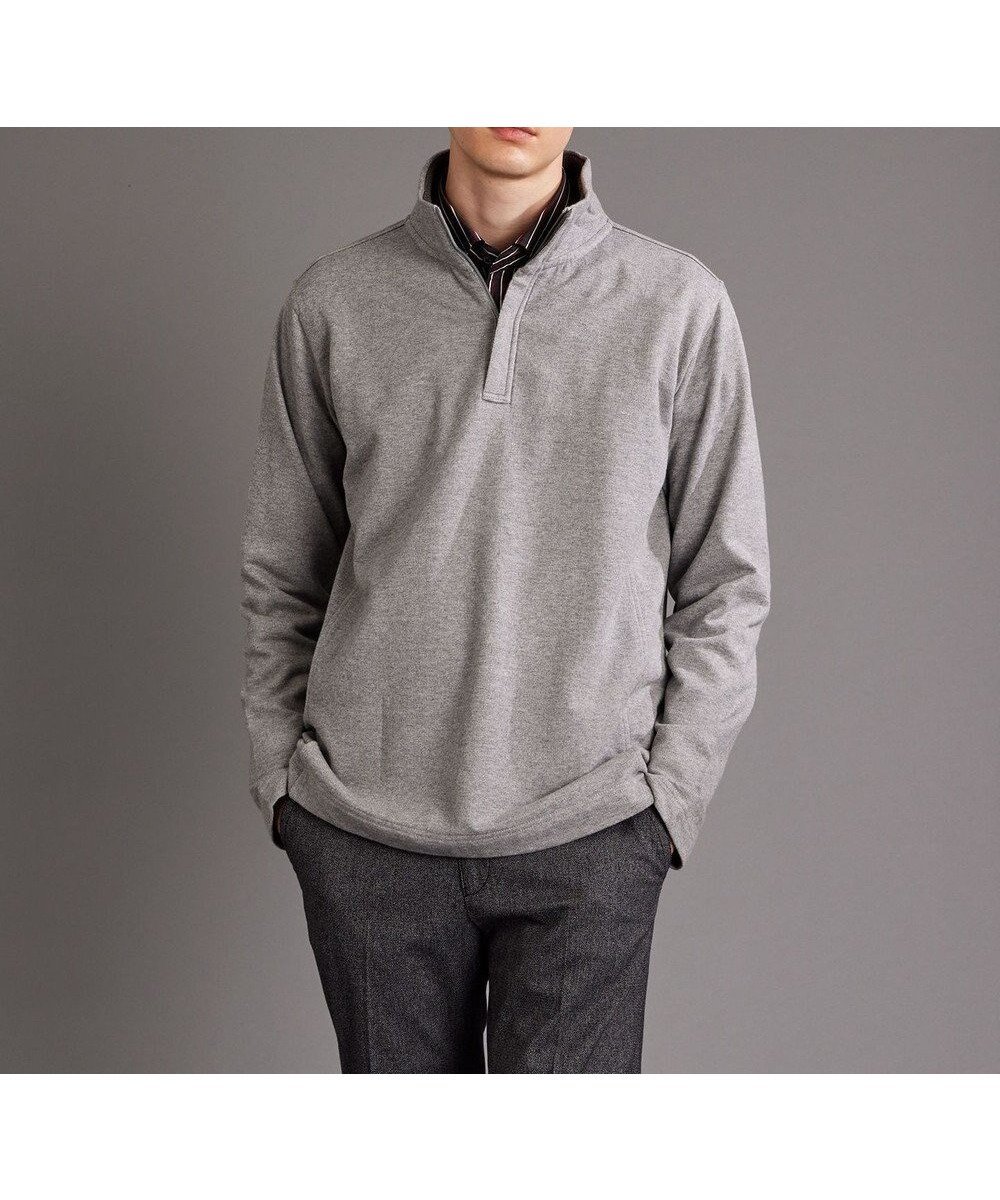 【ジョセフ アブード/JOSEPH ABBOUD / MEN】の【オーガニックコットン】ビンテージインレー ハイネックプルオーバー インテリア・キッズ・メンズ・レディースファッション・服の通販 founy(ファニー) ファッション Fashion メンズファッション Fashion for Men トップス・カットソー Cut & Sew Tops メンズシャツ Shirts カットソー Cut and Sewn Top トレーナー Sweatshirt, Trainer ハイネック High Neck, Mock Neck メランジ Melange, Mixed Yarn リブニット Rib Knit, Ribbed Knit A/W・秋冬 Autumn/Winter ライトグレー系|ID: prp329100004695515 ipo3291000000034473850
