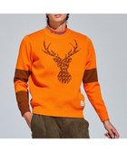 【ピーダブリュサーキュラス/PW CIRCULUS / MEN】の【イージーケア/軽量】【MEN】 DEER モチーフニット オレンジ系|ID: prp329100004695517 ipo3291000000034230154
