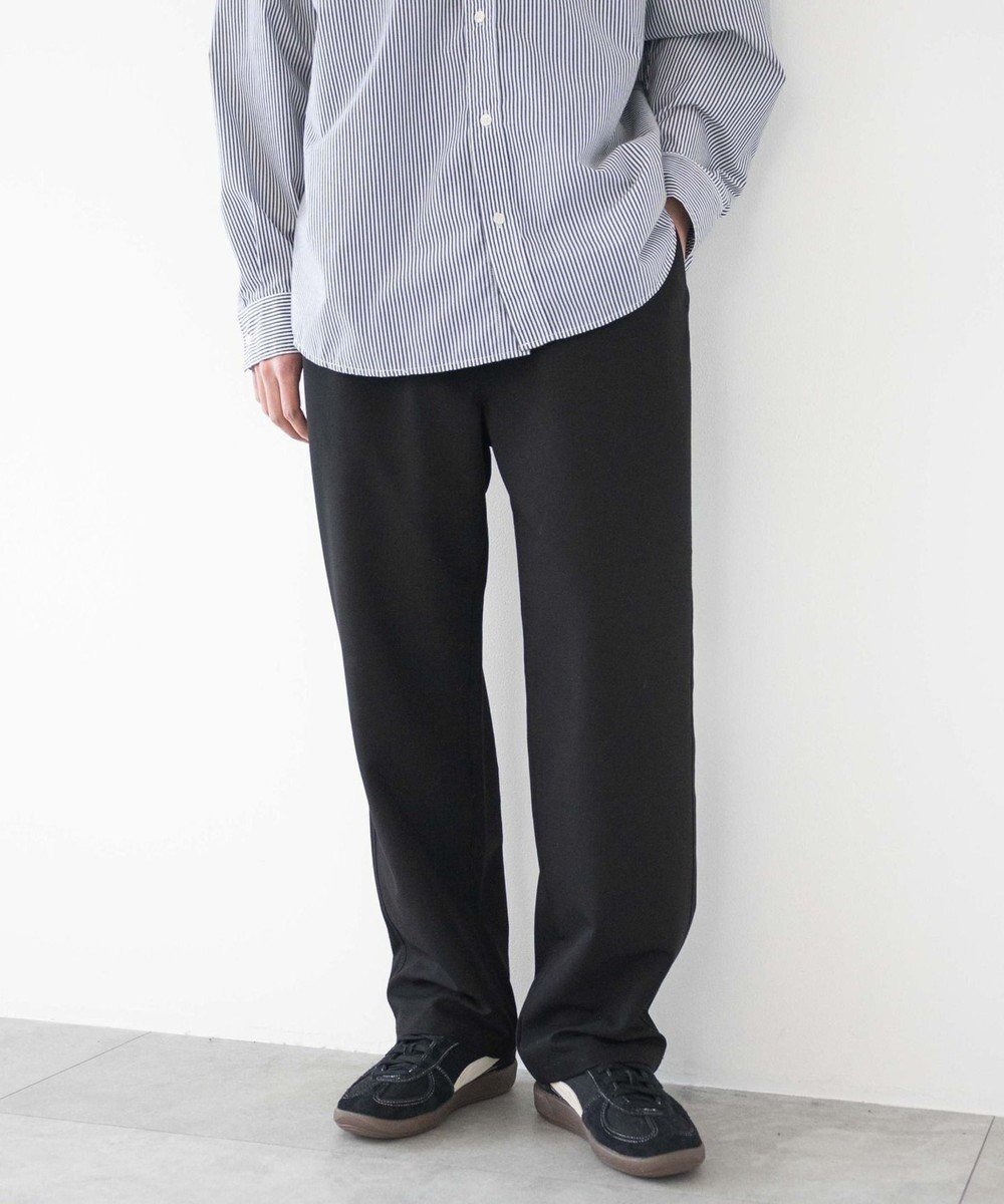 【ウィゴー/WEGO / MEN】の【ウエストゴム/SMLサイズ展開】TRイージーストレートパンツ インテリア・キッズ・メンズ・レディースファッション・服の通販 founy(ファニー) 　ファッション　Fashion　メンズファッション　Fashion for Men　ボトムス　Bottoms　春　Spring　カーディガン　Cardigan, Knitwear　ストレート　Straight, Straight Cut　スマホ　Smartphone, Mobile Device　定番　Standard, Basic Item　ベーシック　Basic, Essential　無地　Plain, Solid Color　リラックス　Relax, Relaxed Fit　冬　Winter / This Winter　A/W・秋冬　Autumn/Winter　S/S・春夏　SS, Spring/Summer, Warm Season　新作・新入荷　New Arrivals / New In　プチプライス・低価格　Affordable / Budget Price　夏　Summer　ブラック|ID: prp329100004695521 ipo3291000000033906573