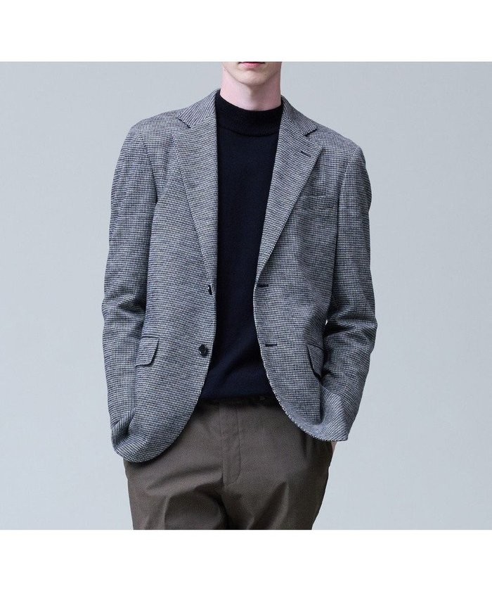 【ジェイ プレス/J.PRESS / MEN】の【セットアップ対応 / ストレッチ】SOFAニット ストレッチジャージー ジャケット インテリア・キッズ・メンズ・レディースファッション・服の通販 founy(ファニー) https://founy.com/ ファッション Fashion メンズファッション Fashion for Men アウター Men's Coats Outerwear テーラードジャケット Tailored Jackets & Blazers エレガント 上品 Elegant ジャケット Jacket, Outerwear ストレッチ Stretch, Stretchy Fabric セットアップ Set-Up, Coordinated Outfit なめらか Smooth, Silky Texture ハウンドトゥース Houndstooth, Dogtooth Check モダン Modern, Contemporary リラックス Relax, Relaxed Fit A/W・秋冬 Autumn/Winter おすすめ Recommended / Our Picks 日本製 Made In Japan ビジネス 仕事 通勤 Business / Work / Commuting |ID: prp329100004695526 ipo3291000000034294941
