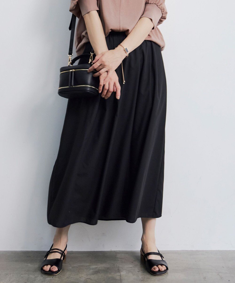 【自由区/JIYU-KU】の【洗える】ランダムタック スカート インテリア・キッズ・メンズ・レディースファッション・服の通販 founy(ファニー) 　ファッション　Fashion　レディースファッション　Fashion for Women　スカート　Skirts　シンプル　Simple, Minimal　ドレープ　Drape, Draping Fabric　ランダム　Random, Irregular　洗える　Machine Washable　A/W・秋冬　Autumn/Winter　ブラック|ID: prp329100004695555 ipo3291000000033906713