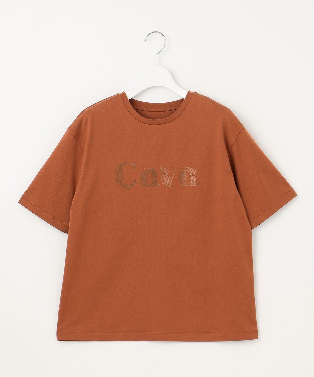【自由区/JIYU-KU】の【カタログ掲載・WEB限定カラーあり・洗える】cava Tシャツ インテリア・キッズ・メンズ・レディースファッション・服の通販 founy(ファニー) 　ファッション　Fashion　レディースファッション　Fashion for Women　トップス・カットソー　Cut & Sew Tops　シャツ・ブラウス・オフィスカジュアル　Elegant Blouses & Button-Ups　ロングTシャツ・Tシャツ　Longline T-Shirts & Tees　カットソー・ベーシックTシャツ　Cut-and-Sewn Tops / Stretch Tees & Basics　春　Spring　洗える　Machine Washable　カットソー　Cut and Sewn Top　シンプル　Simple, Minimal　バランス　Balance, Style Balance　フレア　Flare, Flared　プリント　Print, Printed Pattern　S/S・春夏　SS, Spring/Summer, Warm Season　おすすめ　Recommended / Our Picks　夏　Summer　コッパー|ID: prp329100004695559 ipo3291000000033906750