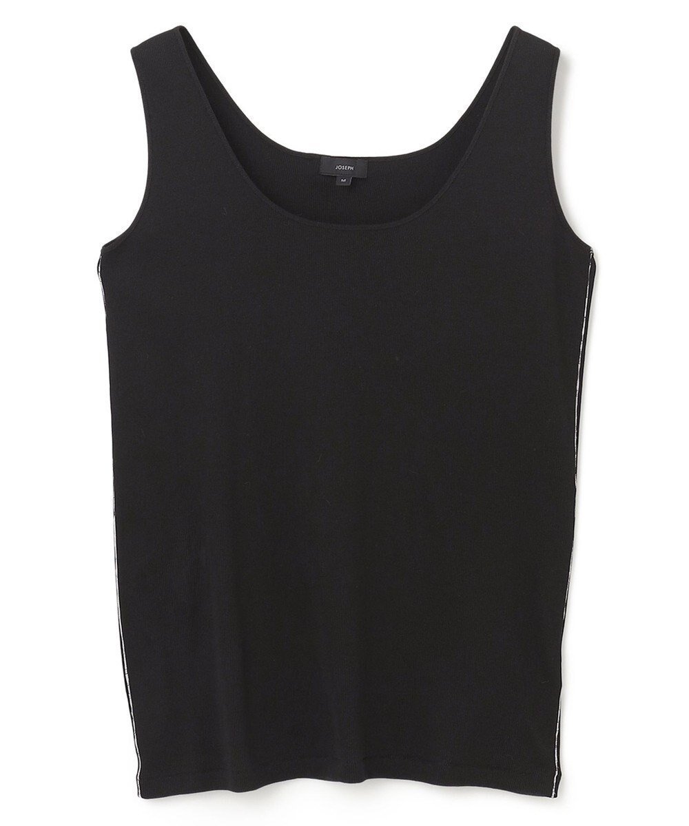 【ジョゼフ/JOSEPH】の【洗える】クリーミーリブ タンクトップ インテリア・キッズ・メンズ・レディースファッション・服の通販 founy(ファニー) 　ファッション　Fashion　レディースファッション　Fashion for Women　トップス・カットソー　Cut & Sew Tops　シャツ・ブラウス・オフィスカジュアル　Elegant Blouses & Button-Ups　ロングTシャツ・Tシャツ　Longline T-Shirts & Tees　カットソー・ベーシックTシャツ　Cut-and-Sewn Tops / Stretch Tees & Basics　インナー　Innerwear　カットソー　Cut and Sewn Top　スクエア　Square, Square Shape　ストレッチ　Stretch, Stretchy Fabric　タンク　Tank Top, Sleeveless Top　ドレープ　Drape, Draping Fabric　フィット　Fit, Slim Fit　ルーズ　Loose, Oversized　夏　Summer　春　Spring　S/S・春夏　SS, Spring/Summer, Warm Season　洗える　Machine Washable　Black|ID: prp329100004695562 ipo3291000000035175218