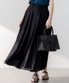 【23区/NIJYUSANKU】の【洗える】ソフトオーガンジー タック スカート ブラック系|ID: prp329100004695630 ipo3291000000034221360