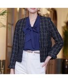 【ティアクラッセ/Tiaclasse】のラメチェックツイードジャケット ネイビー|ID: prp329100004696837 ipo3291000000034274718