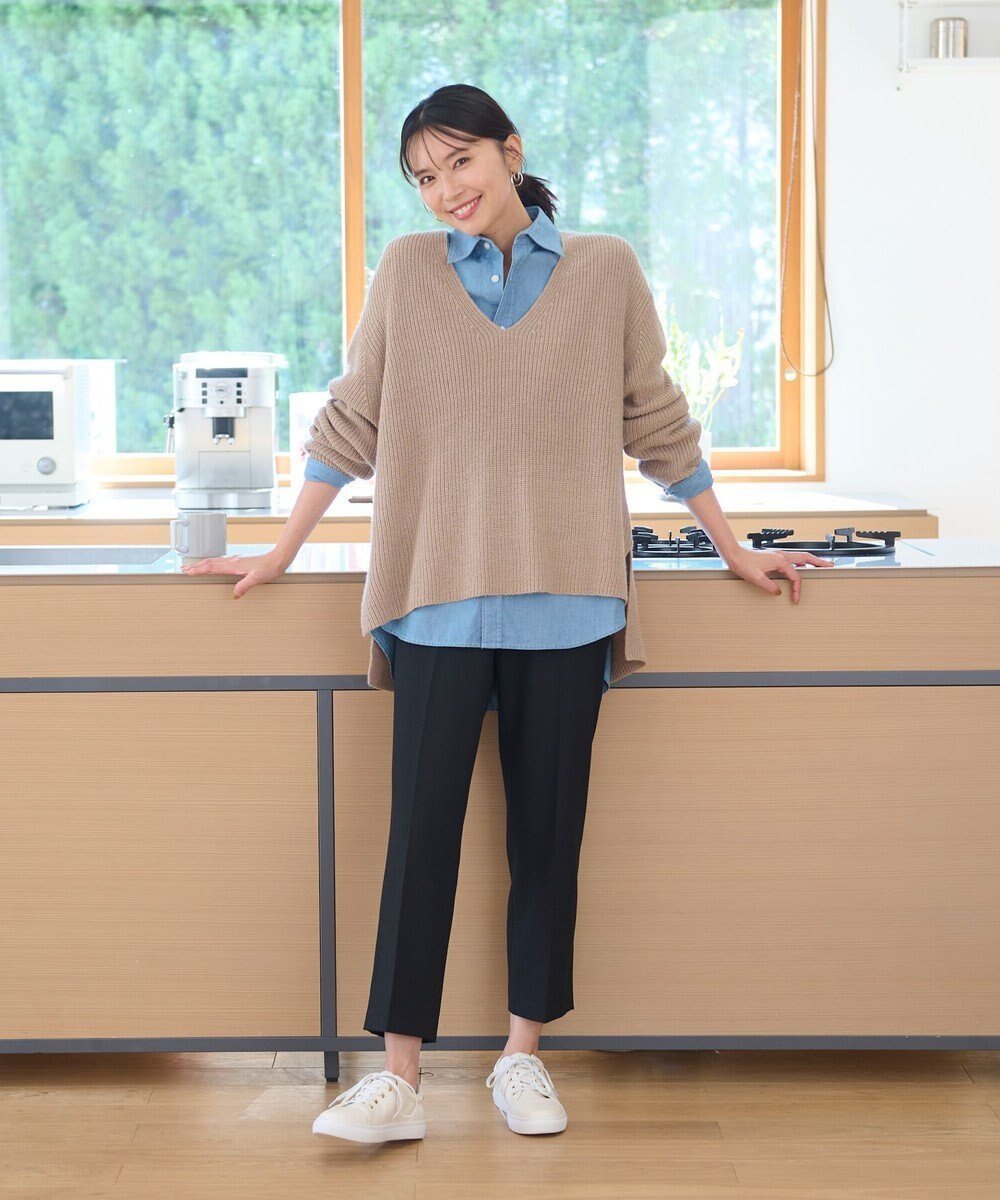 【エニー/ANY】の【ウエストゴム/ストレッチ/洗える/裏起毛】シークレットウォーム テーパードパンツ インテリア・キッズ・メンズ・レディースファッション・服の通販 founy(ファニー) 　ファッション　Fashion　レディースファッション　Fashion for Women　パンツ　Pants & Trousers　洗える　Machine Washable　くるぶし　Ankle-Length　ストレッチ　Stretch, Stretchy Fabric　センター　Center, Center Line　ピーチ　Peach, Soft Touch　ポケット　Pocket, Pocket Detail　ミックス　Mix, Mixed Style　楽ちん　Easy Fit, Comfortable　ワイド　Wide, Wide Fit　A/W・秋冬　Autumn/Winter　ブラック|ID: prp329100004696849 ipo3291000000034233412