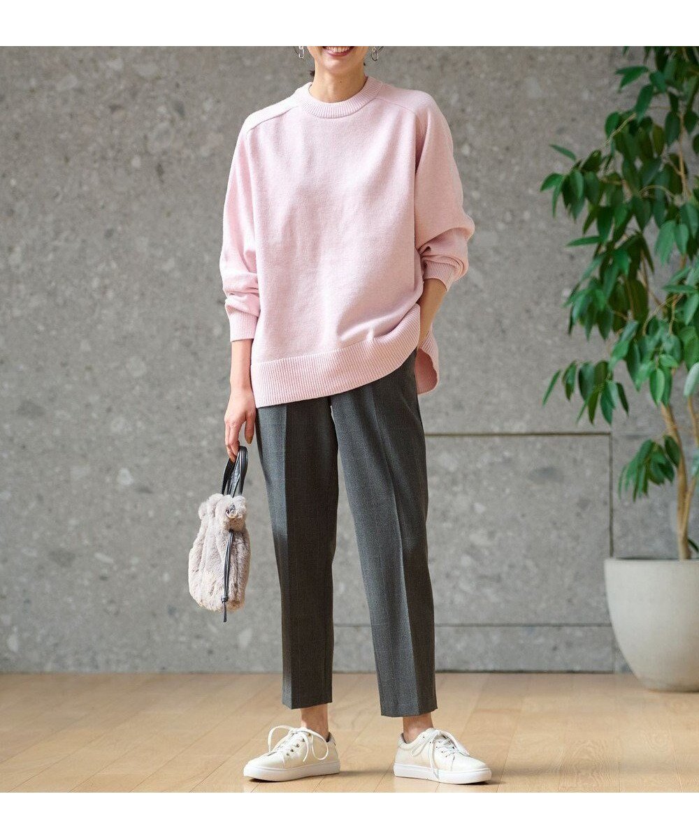 【エニー/ANY】の【ウエストゴム/ストレッチ/洗える/裏起毛】シークレットウォーム テーパードパンツ インテリア・キッズ・メンズ・レディースファッション・服の通販 founy(ファニー) 　ファッション　Fashion　レディースファッション　Fashion for Women　パンツ　Pants & Trousers　洗える　Machine Washable　くるぶし　Ankle-Length　ストレッチ　Stretch, Stretchy Fabric　センター　Center, Center Line　ピーチ　Peach, Soft Touch　ポケット　Pocket, Pocket Detail　ミックス　Mix, Mixed Style　楽ちん　Easy Fit, Comfortable　ワイド　Wide, Wide Fit　A/W・秋冬　Autumn/Winter　チャコールグレンチェック|ID: prp329100004696849 ipo3291000000034233416