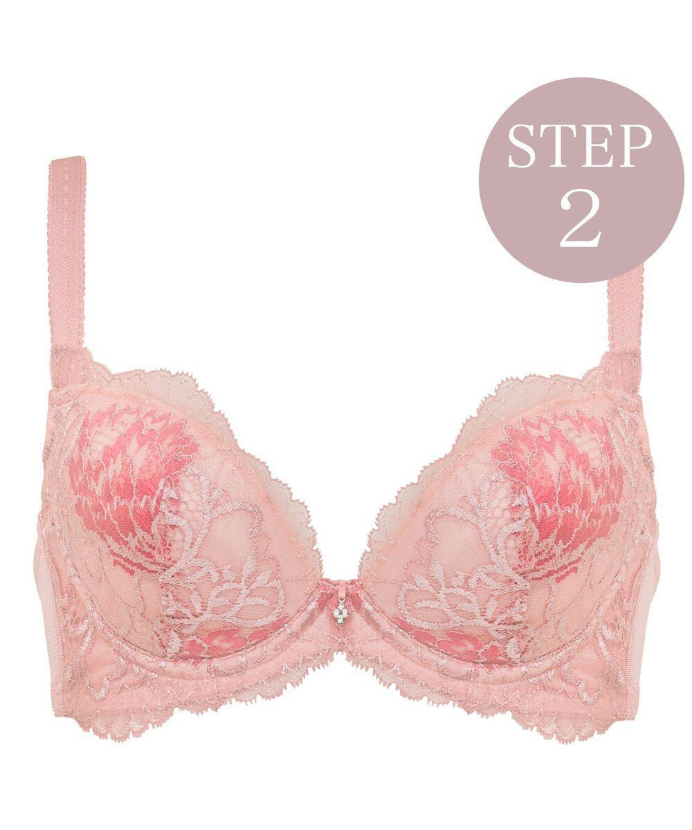 【ブラデリス ニューヨーク/BRADELIS New York】の【BRADELIS New York/ 育乳補整ブラ・STEP2 寄せる】ナオミステップ2ブラ25A1 補正下着 ブラジャー 谷間メイク インテリア・キッズ・メンズ・レディースファッション・服の通販 founy(ファニー) 　ファッション　Fashion　レディースファッション　Fashion for Women　下着・ランジェリー　Lingerie & Intimates　アンダーウェア・ベースインナー・肌着　Underwear / Base Layer / Undergarments　アンダー　Underwear Essentials　コンパクト　Compact, Small Size　切替　Switching, Contrast Panel　ブラジャー　Bra, Lingerie　ポケット　Pocket, Pocket Detail　モチーフ　Motif, Design Theme　ラップ　Wrap, Wrap Design　レース　Lace, Lace Fabric　ワイヤー　Wire, Wired Bra　おすすめ　Recommended / Our Picks　シェルピンク|ID: prp329100004696876 ipo3291000000033918265