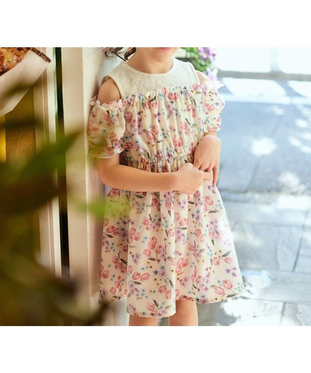 【エニィ/ANY / KIDS】のオン・オフショルダー チューリップ ワンピース インテリア・キッズ・メンズ・レディースファッション・服の通販 founy(ファニー) 　ファッション　Fashion　キッズファッション　Fashion for Kids　ワンピース　Dresses　チューリップ　Tube, Tube Top　ポケット　Pocket, Pocket Detail　夏　Summer　春　Spring　S/S・春夏　SS, Spring/Summer, Warm Season　エクリュ系|ID: prp329100004696909 ipo3291000000033918371