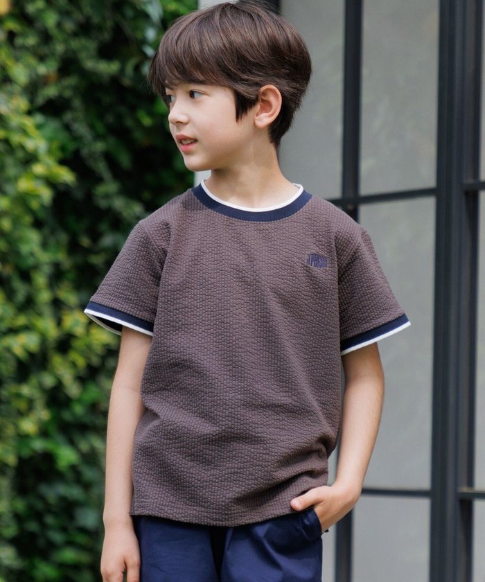 【ジェイ プレス/J.PRESS / KIDS】の【100-130cm】サッカージャージ リブTシャツ インテリア・キッズ・メンズ・レディースファッション・服の通販 founy(ファニー) https://founy.com/ ファッション Fashion キッズファッション Fashion for Kids トップス・カットソー Cut & Sew Tops 春 Spring カットソー Cut and Sewn Top サッカー Seersucker, Summer Fabric シンプル Simple, Minimal スマホ Smartphone, Mobile Device スリット Slit, Slit Detail トレンド Trend, Trending Now 定番 Standard, Basic Item 人気 Popular, Best Seller 半袖 Short Sleeve, Half Sleeve S/S・春夏 SS, Spring/Summer, Warm Season 夏 Summer エレガント 上品 Elegant 2025年 2025 2025春夏・S/S Spring/Summer 2025 SS25 |ID: prp329100004696924 ipo3291000000034294929