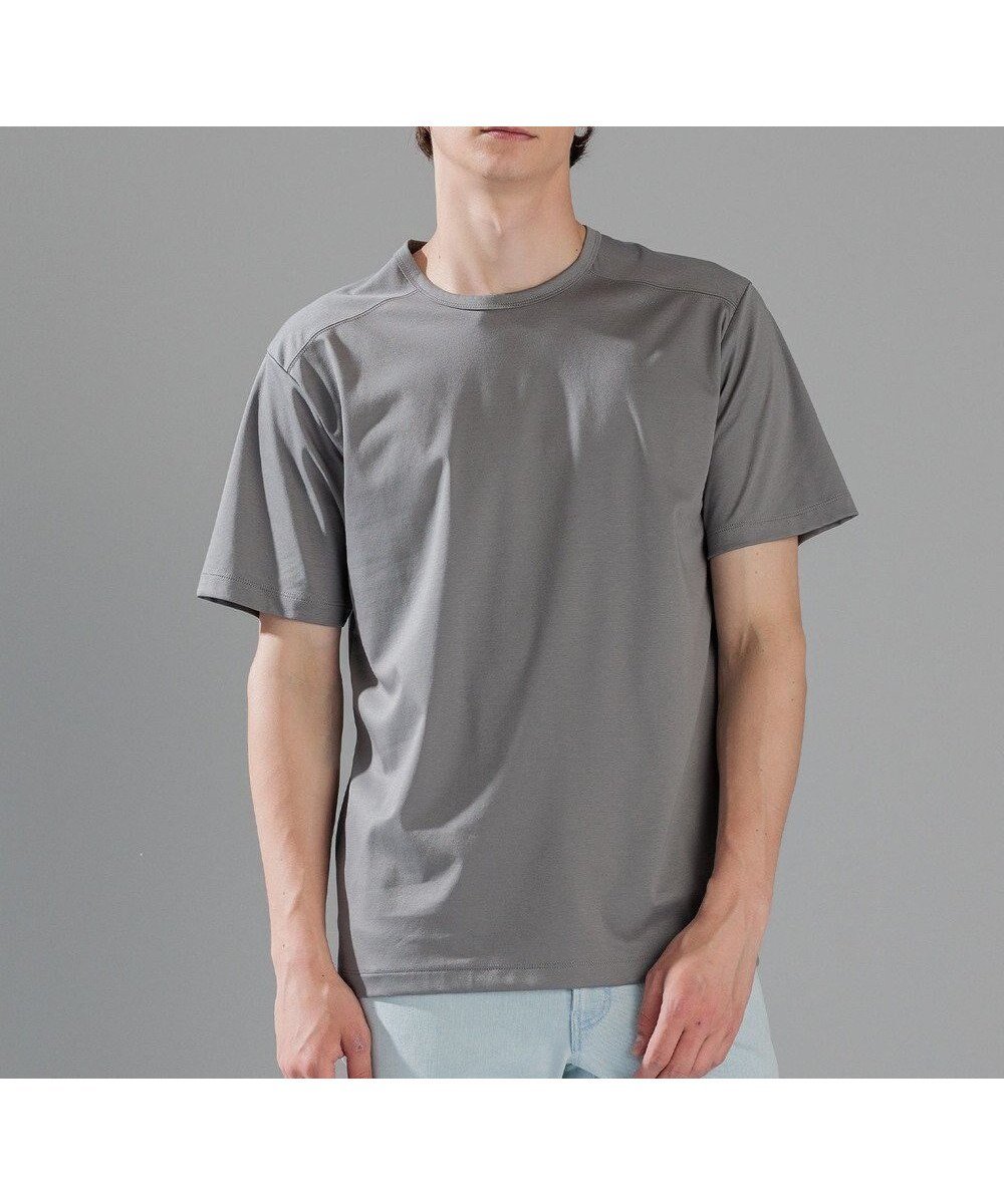 【ジョゼフ オム/JOSEPH HOMME / MEN】の【WEB 一部店舗限定】 WEB限定カラーあり コットンソフィア クルーネックTシャツ インテリア・キッズ・メンズ・レディースファッション・服の通販 founy(ファニー) 　ファッション　Fashion　メンズファッション　Fashion for Men　トップス・カットソー　Cut & Sew Tops　メンズシャツ　Shirts　おすすめ　Recommended / Our Picks　カットソー　Cut and Sewn Top　ショルダー　Shoulder, Shoulder Strap　シルケット　Silket, Silky Cotton　シンプル　Simple, Minimal　プリント　Print, Printed Pattern　ベーシック　Basic, Essential　レギュラー　Regular, Standard Fit　半袖　Short Sleeve, Half Sleeve　夏　Summer　定番　Standard, Basic Item　春　Spring　S/S・春夏　SS, Spring/Summer, Warm Season　【WEB限定カラー】グレー系|ID: prp329100004696952 ipo3291000000033918529