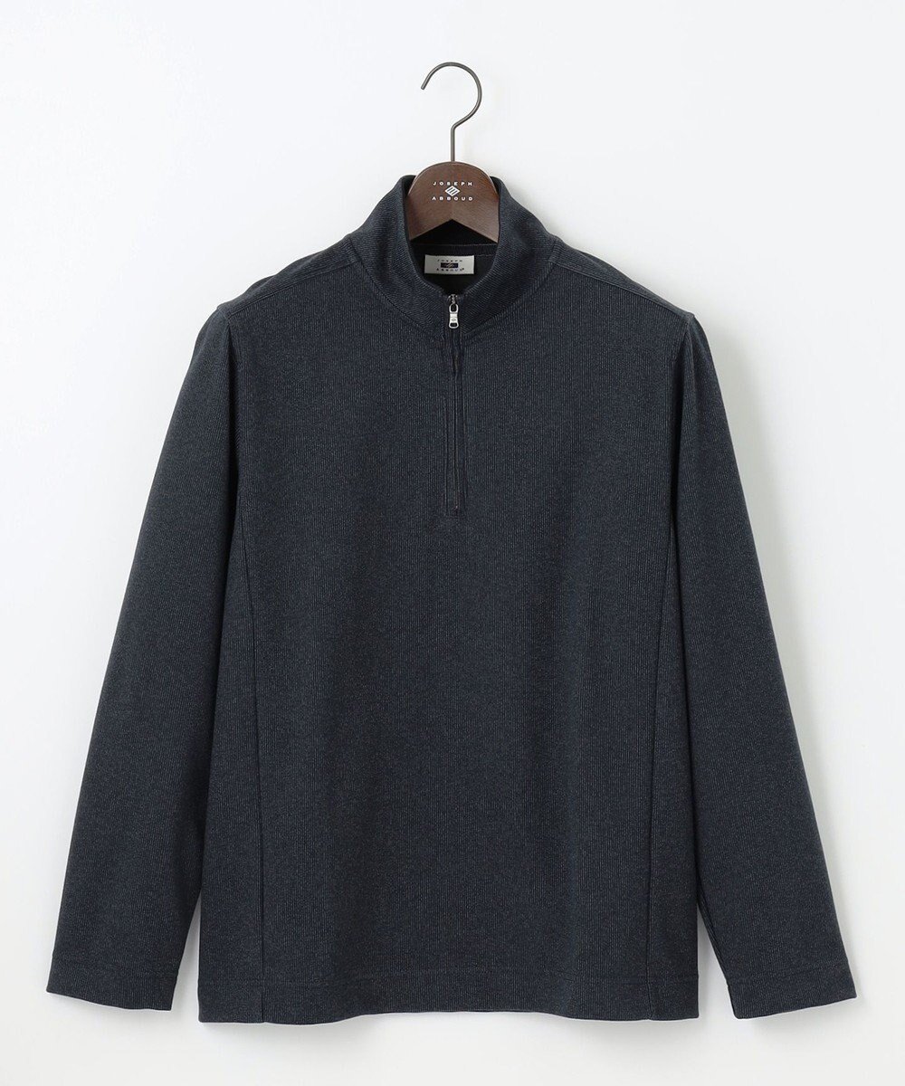 【ジョセフ アブード/JOSEPH ABBOUD / MEN】の【保温性/軽量り/ジャパンファブリック】ストライプジャカードジップ プルオーバー インテリア・キッズ・メンズ・レディースファッション・服の通販 founy(ファニー) ファッション Fashion メンズファッション Fashion for Men トップス・カットソー Cut & Sew Tops メンズシャツ Shirts カットソー Cut and Sewn Top ジャカード/ジャガード Jacquard, Woven Pattern ストライプ Stripe, Striped Pattern ハイネック High Neck, Mock Neck エレガント 上品 Elegant 冬 Winter / This Winter A/W・秋冬 Autumn/Winter ネイビー系1|ID: prp329100004696962 ipo3291000000034364764